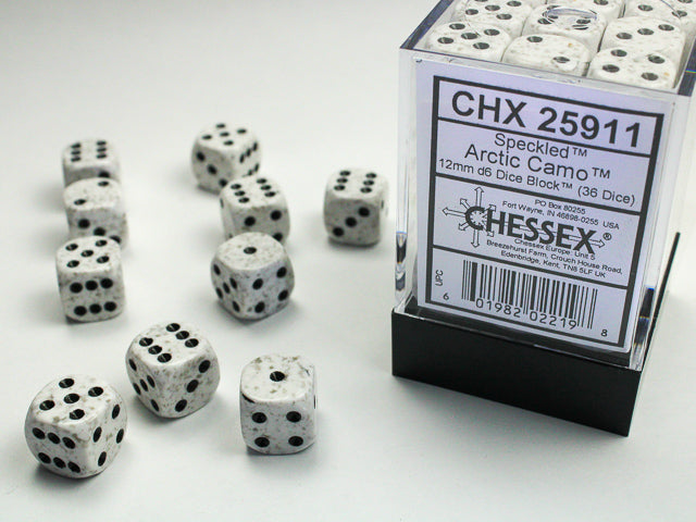 Chessex 12MM D6 Dice - Speckled - Arctic Camo