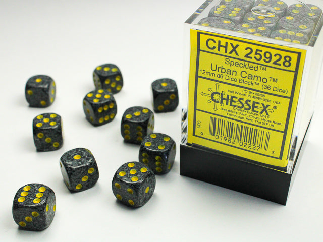 Chessex 12MM D6 Dice - Speckled - Urban Camo
