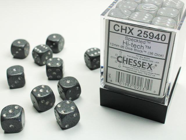 Chessex 12MM D6 Dice - Speckled - Hi-Tech