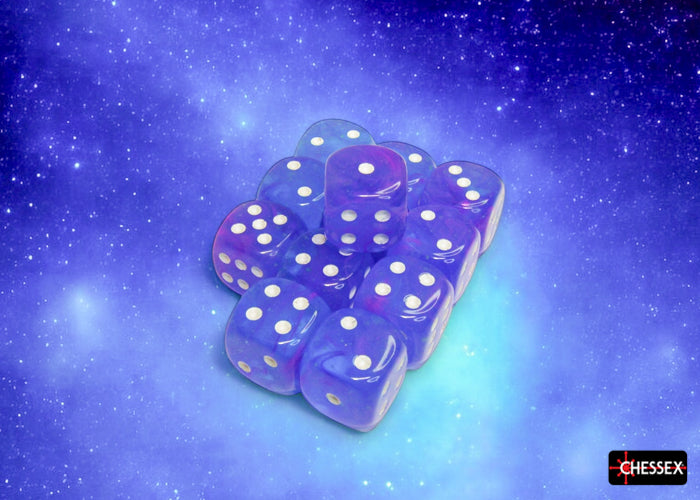Chessex 16MM D6 Dice - Nebula Luminary - Aura/White
