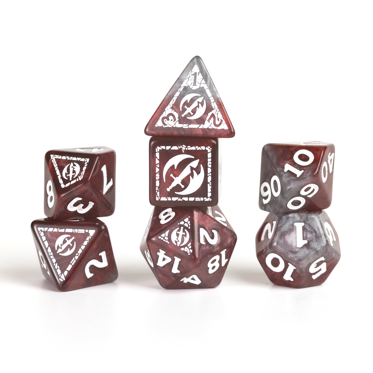 Sirius Dice D&D Dungeons & Dragons: Adventure Dice - Fighter Red