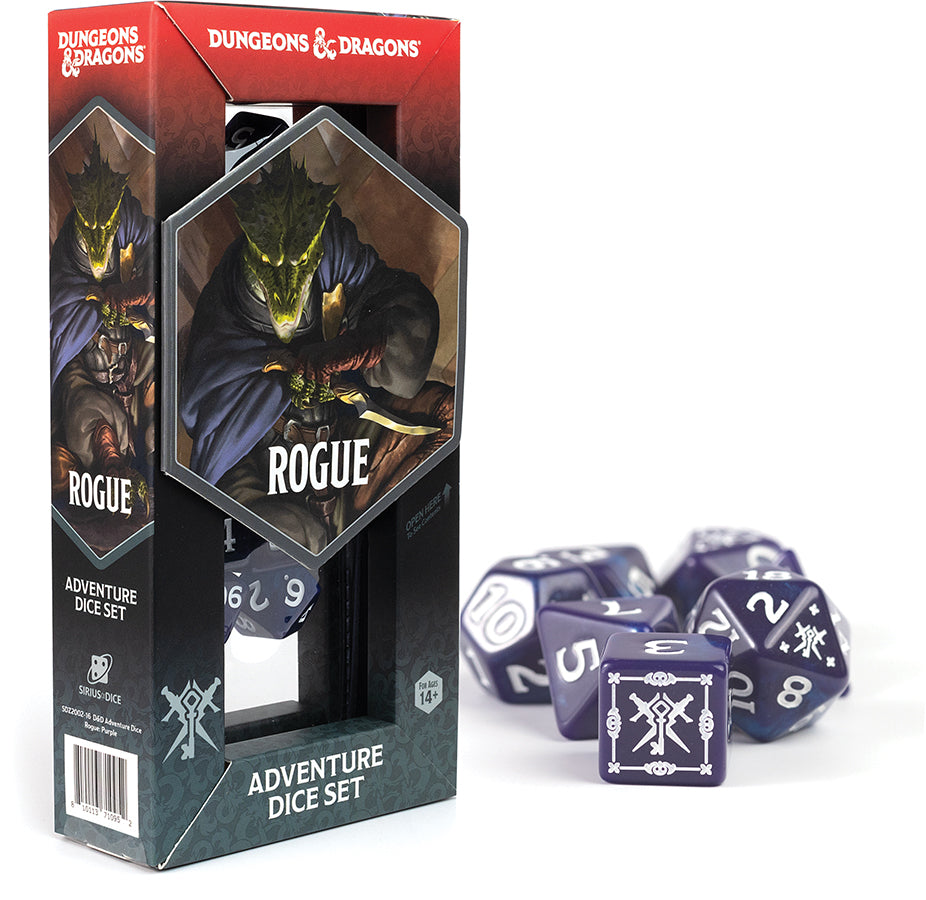 Sirius Dice D&D Dungeons & Dragons: Adventure Dice - Rogue Purple