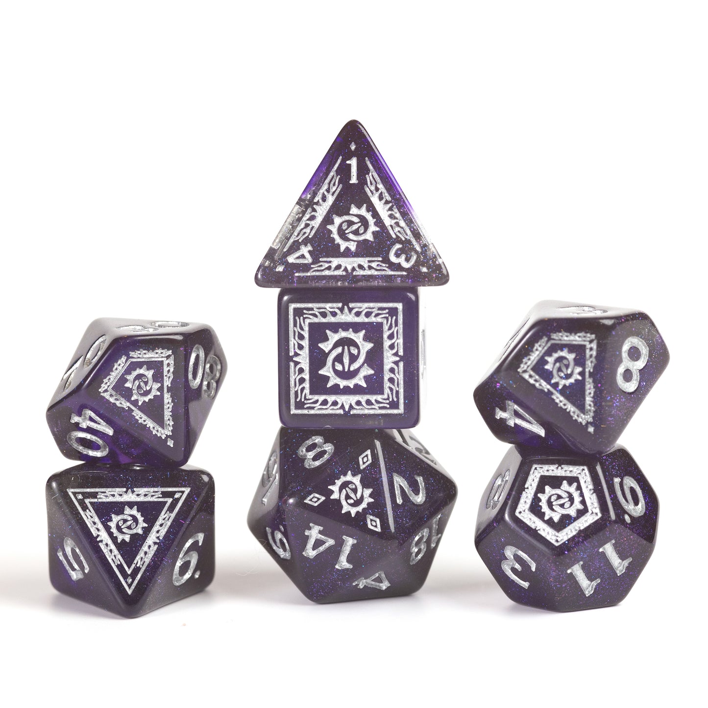 Sirius Dice D&D Dungeons & Dragons Adventure Dice - Warlock Purple