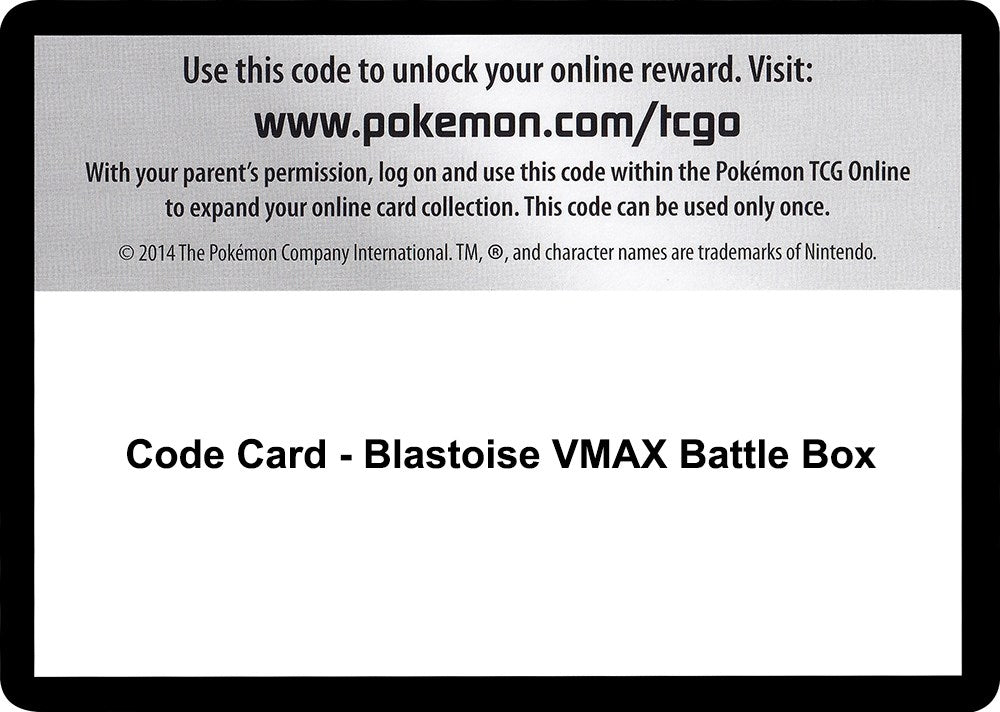 Image for Code Card - Blastoise VMAX Battle Box - Pokemon
