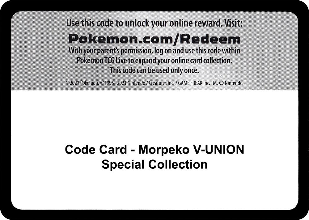 Image for Code Card - Morpeko V-UNION Special Collection - Pokemon