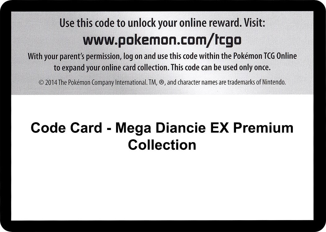 Image for Code Card - Mega Diancie EX Premium Collection - Pokemon