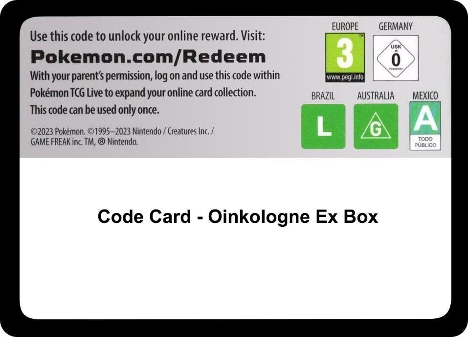 Image for Code Card - Oinkologne ex Box - Pokemon
