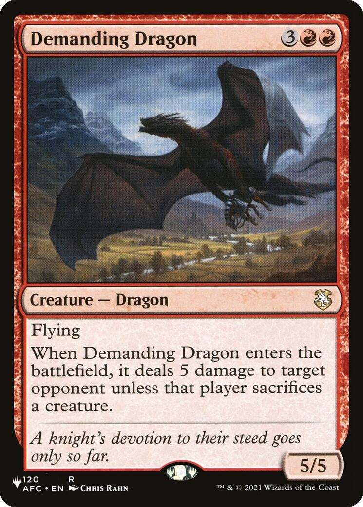 Image for Demanding Dragon (120) - Magic: The Gathering