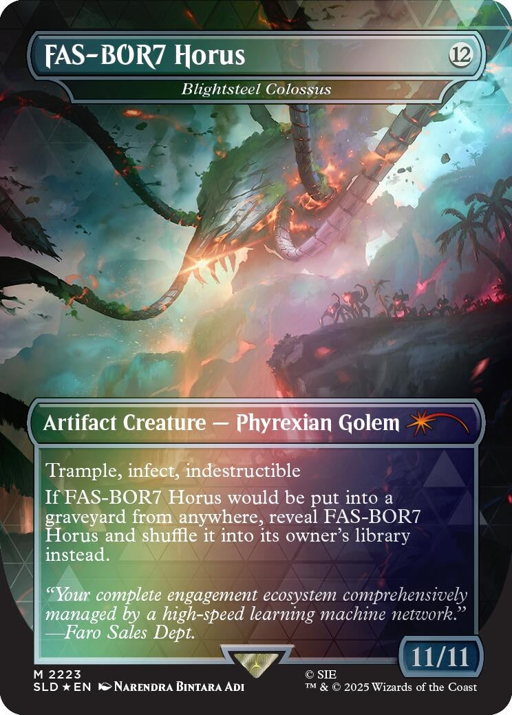Image for FAS-BOR7 Horus - Blightsteel Colossus (Rainbow Foil) (2223) - Magic: The Gathering