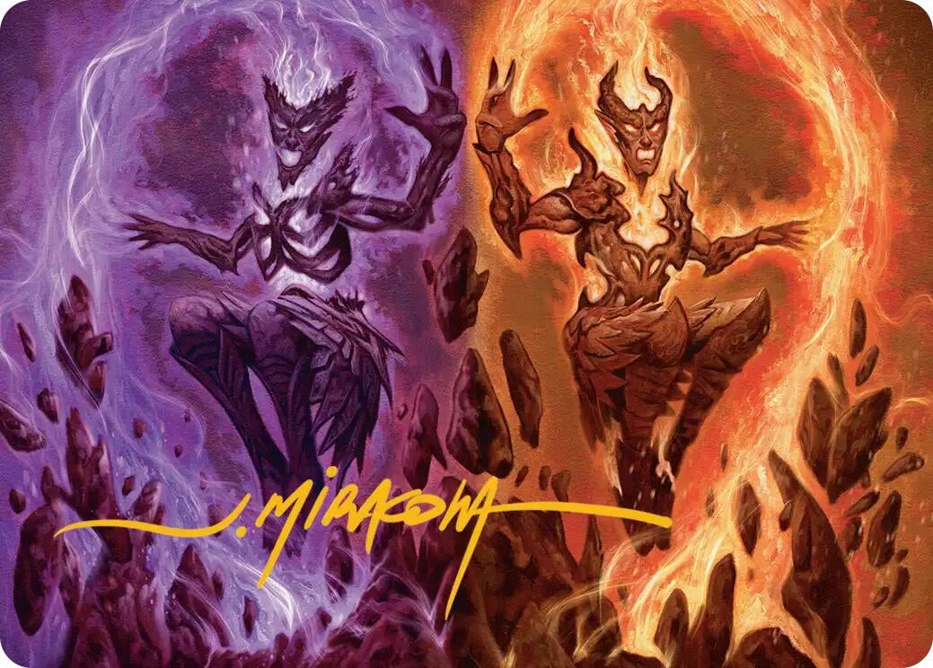 Image for Fire Covenant Art Card (Gold-Stamped Signature) - Magic: The Gathering