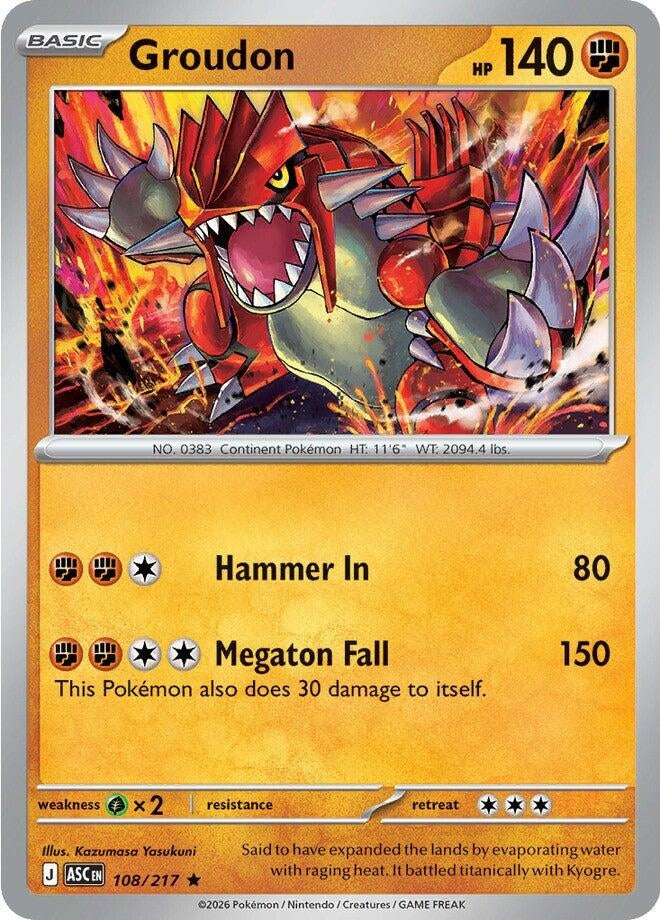 Image for Groudon (108/217) (ASC) - Pokemon