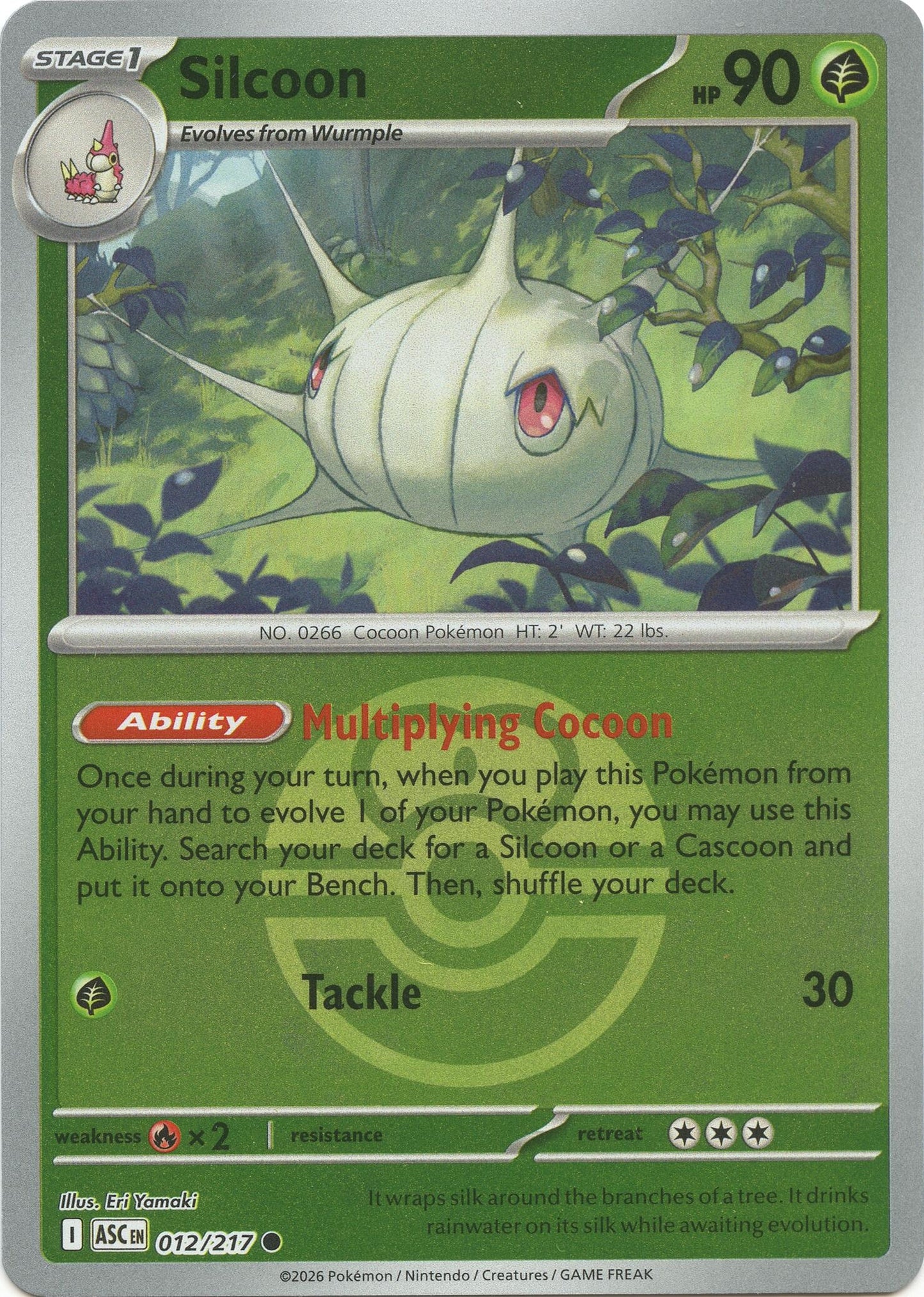 Image for Silcoon (Love Ball) (012/217) (ASC) - Pokemon