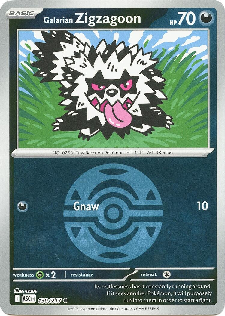 Image for Galarian Zigzagoon (Dusk Ball) (130/217) (ASC) - Pokemon