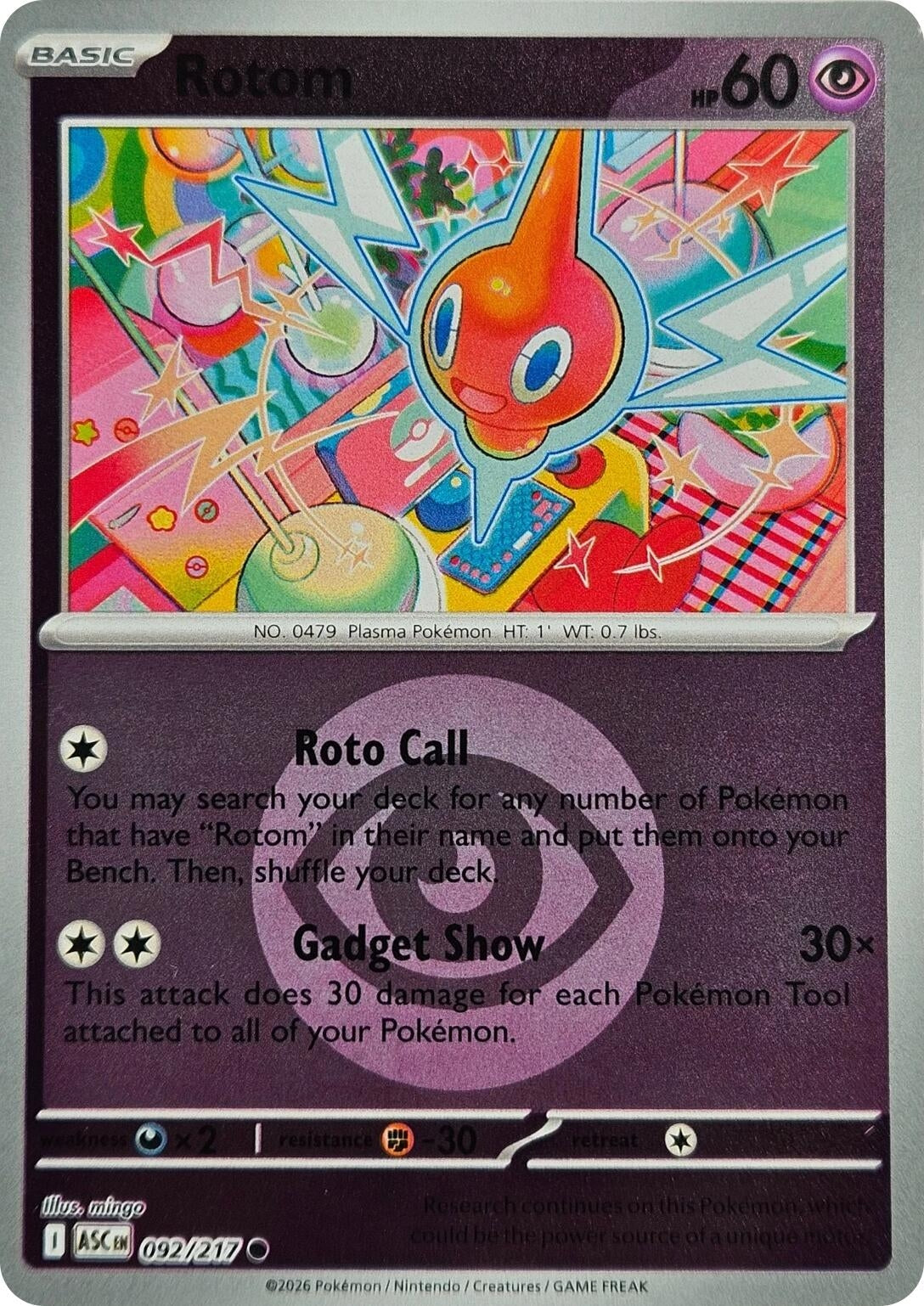 Image for Rotom (Energy Symbol Pattern) (092/217) (ASC) - Pokemon