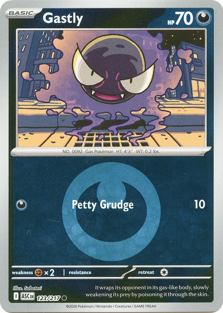 Image for Gastly (Energy Symbol Pattern) (123/217) (ASC) - Pokemon