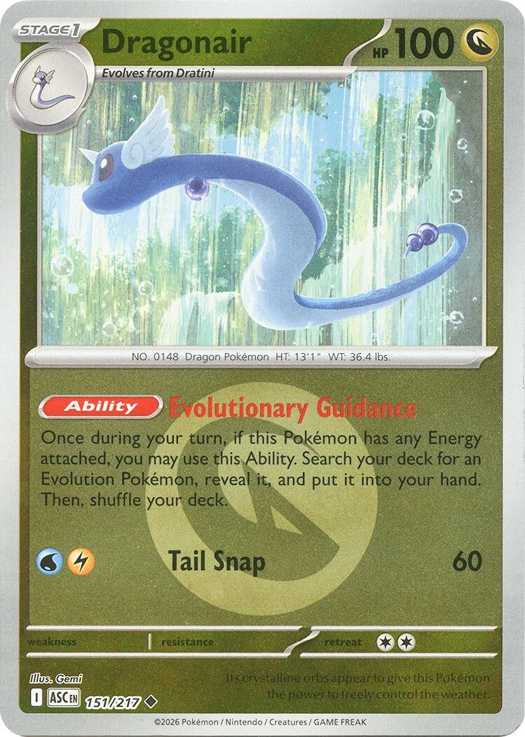 Image for Dragonair (Energy Symbol Pattern) (151/217) (ASC) - Pokemon