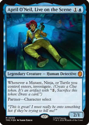 April O'Neil, Live on the Scene (Surge Foil) (9) (TMC)
