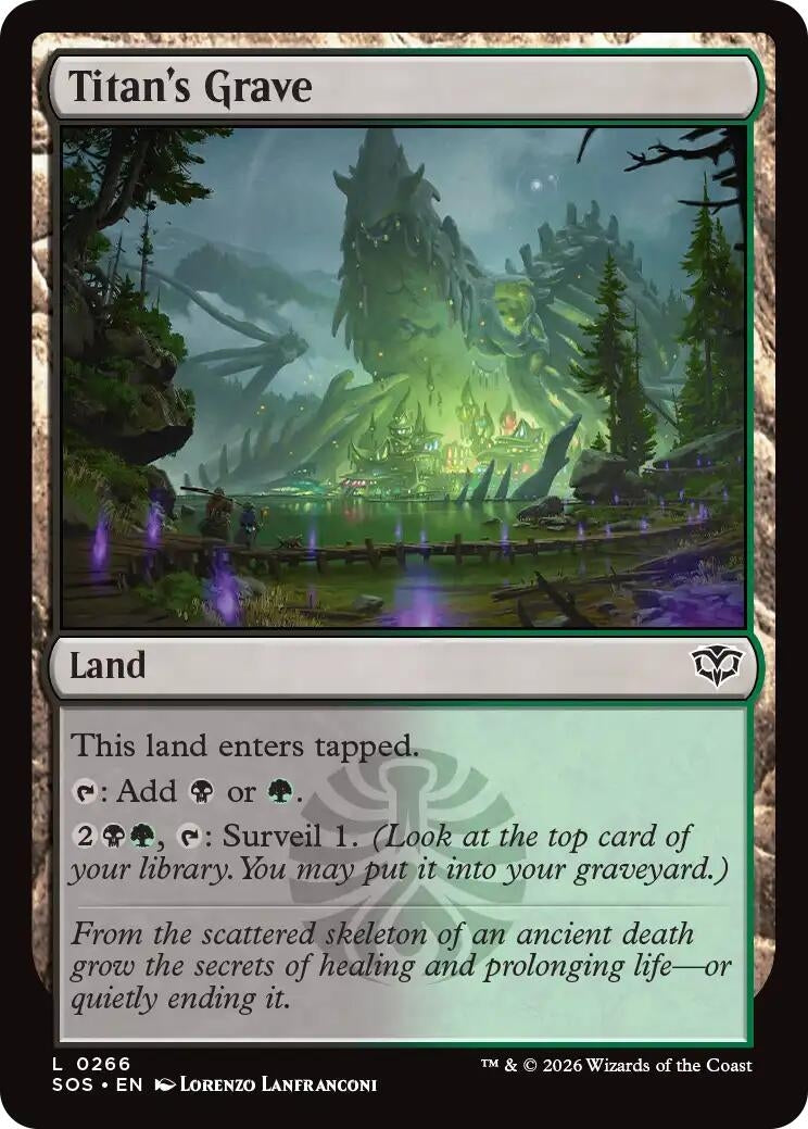 Image for Titan's Grave (266) (SOS) - Magic: The Gathering