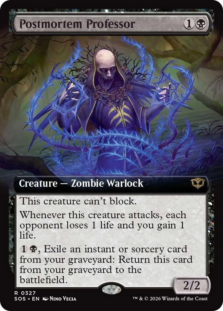 Image for Postmortem Professor (Extended Art) (327) (SOS) - Magic: The Gathering