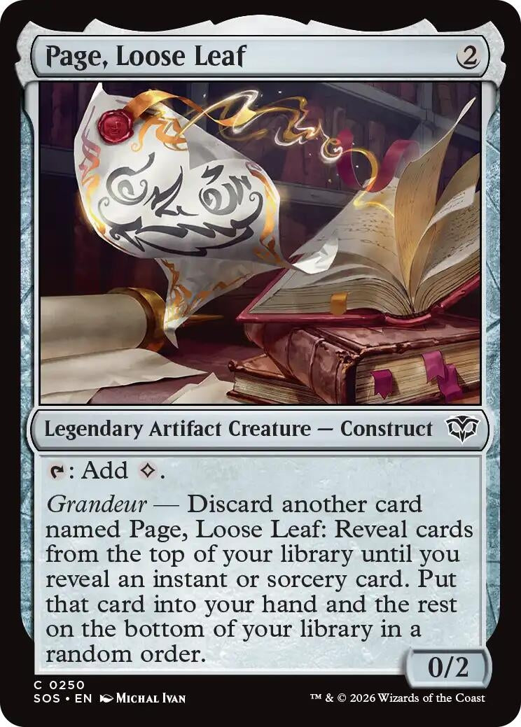 Image for Page, Loose Leaf (250) (SOS) - Magic: The Gathering