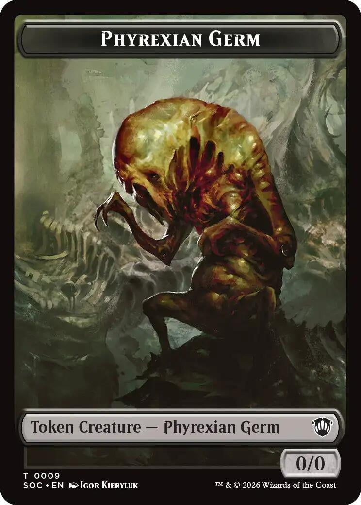 Image for Phyrexian Germ // Treasure Double-Sided Token (9 // 12) (SOC) - Magic: The Gathering