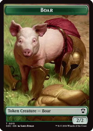 Boar // Frog Lizard Double-Sided Token (15 // 16) (SOC)
