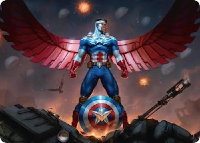Image for Captain America, Wings of Freedom Art Card (2/45) (2) (AAMSH) - Magic: The Gathering