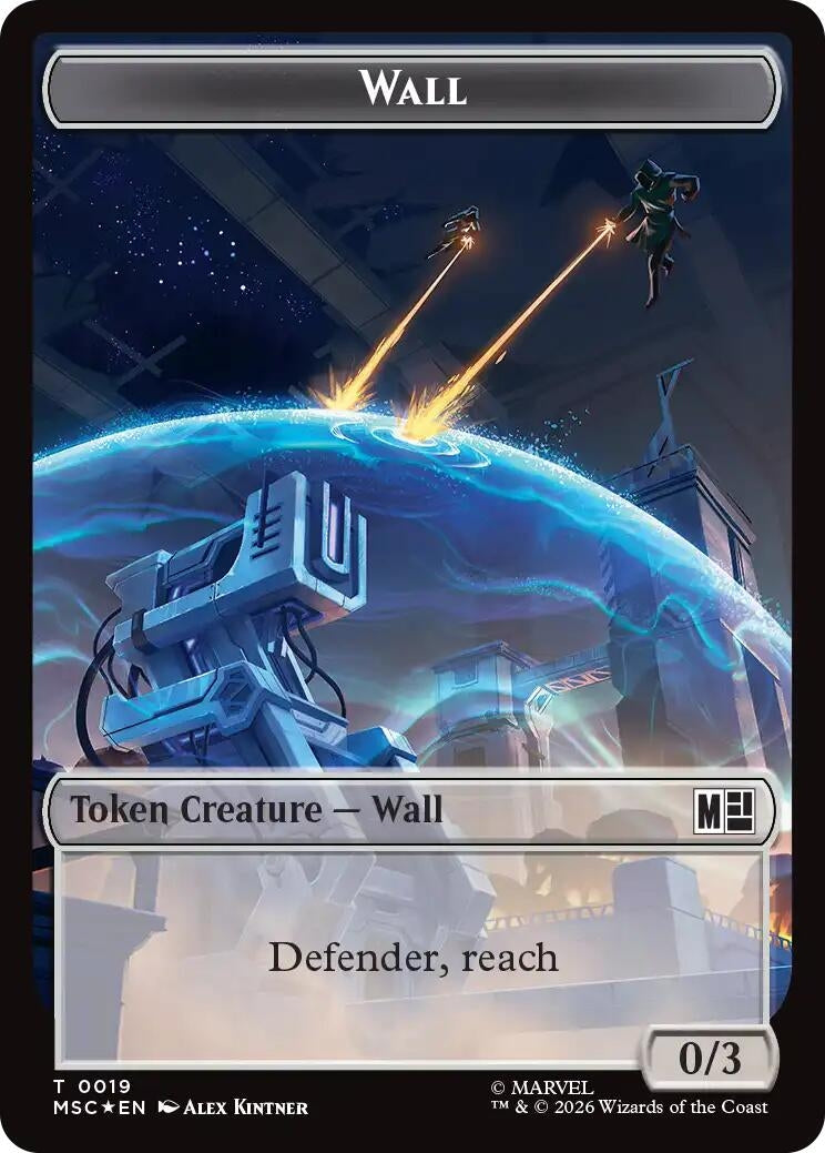 Image for Wall (019) // Merfolk (024) Double-Sided Token (Surge Foil) (19 // 24) (MSC) - Magic: The Gathering