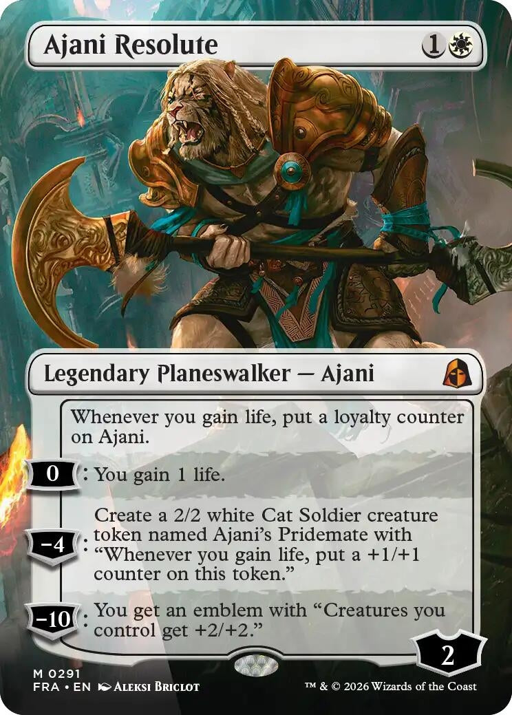 Image for Ajani Resolute (Borderless) (291) (FRA) - Magic: The Gathering