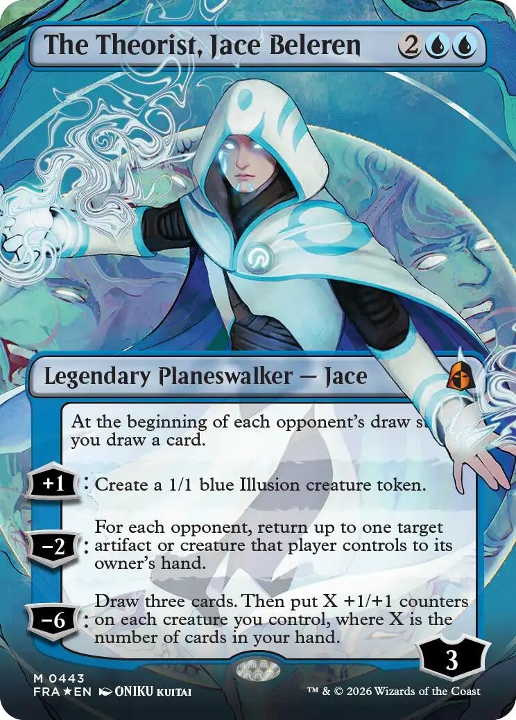 Image for The Theorist, Jace Beleren (Borderless) (0443) (443) (FRA) - Magic: The Gathering