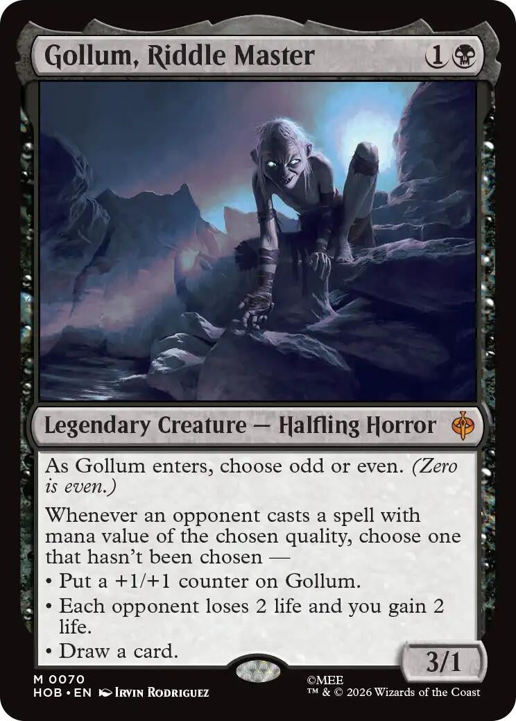 Image for Gollum, Riddle Master (70) (HOB) - Magic: The Gathering