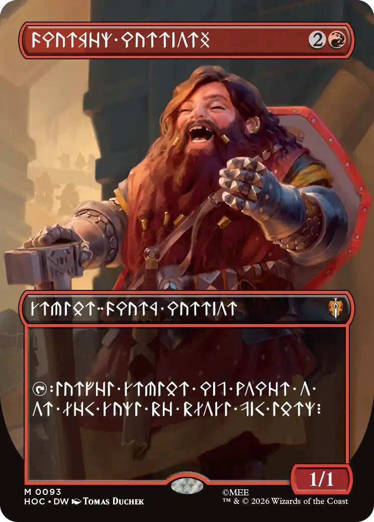 Image for Dwarven Warriors (Borderless) (Dwarvish) (93) (HOC) - Magic: The Gathering