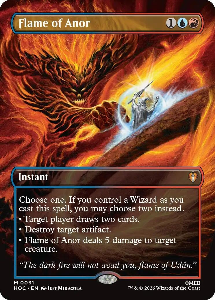 Image for Flame of Anor (Borderless) (31) (HOC) - Magic: The Gathering