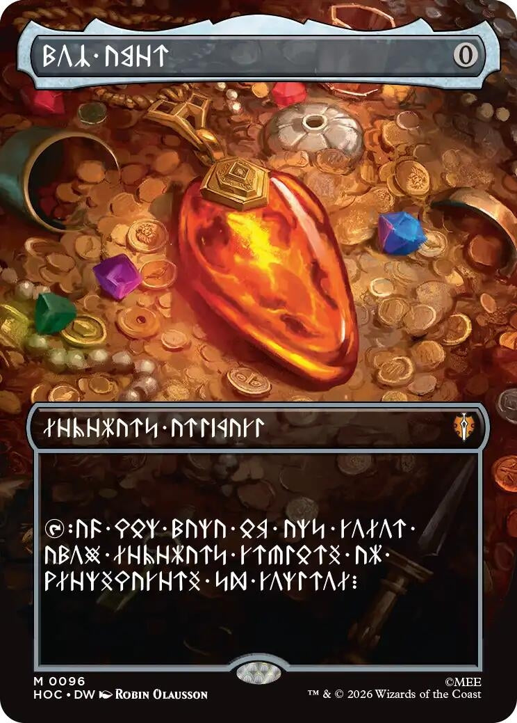 Image for Mox Amber (Borderless) (Dwarvish) (96) (HOC) - Magic: The Gathering