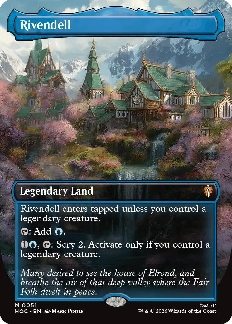 Image for Rivendell (Borderless) (51) (HOC) - Magic: The Gathering