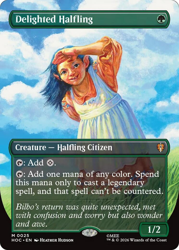 Image for Delighted Halfling (Borderless) (25) (HOC) - Magic: The Gathering