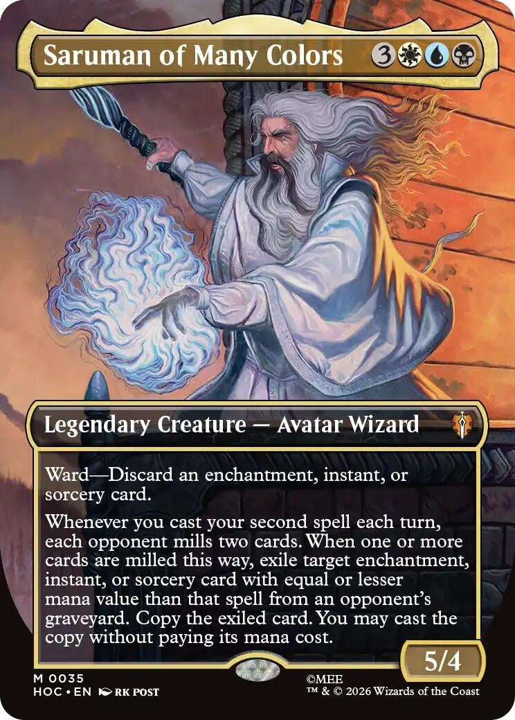 Image for Saruman of Many Colors (Borderless) (35) (HOC) - Magic: The Gathering