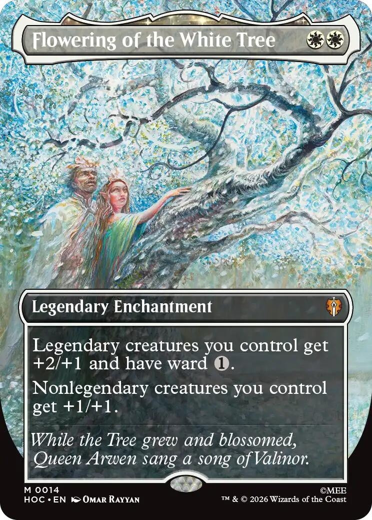 Image for Flowering of the White Tree (Borderless) (14) (HOC) - Magic: The Gathering