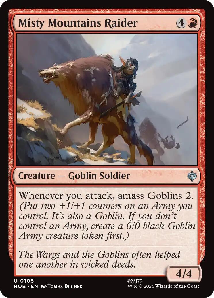 Image for Misty Mountains Raider (105) (HOB) - Magic: The Gathering
