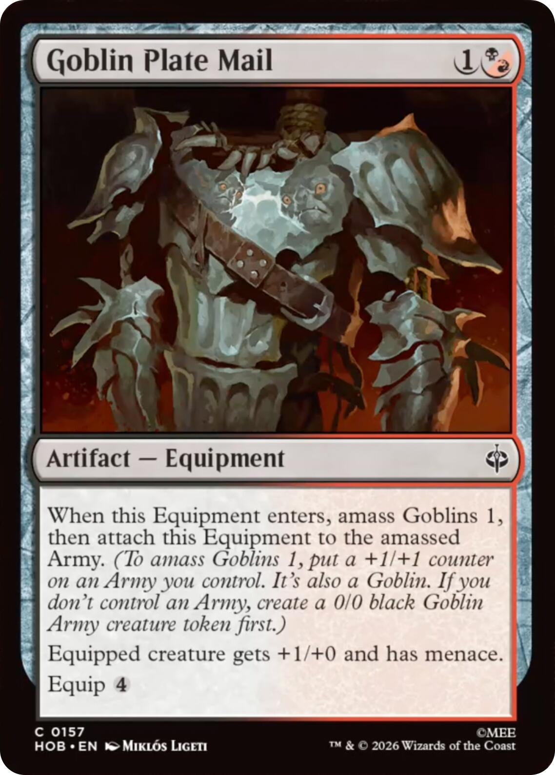 Image for Goblin Plate Mail (157) (HOB) - Magic: The Gathering