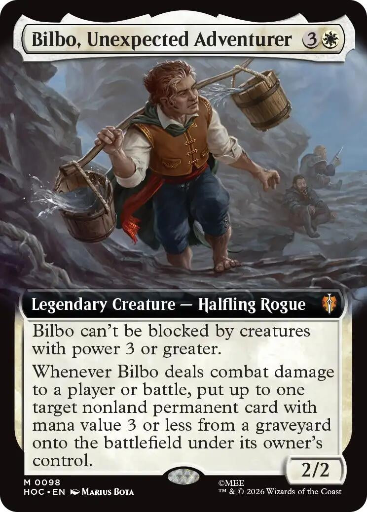 Image for Bilbo, Unexpected Adventurer (Extended Art) (98) (HOC) - Magic: The Gathering