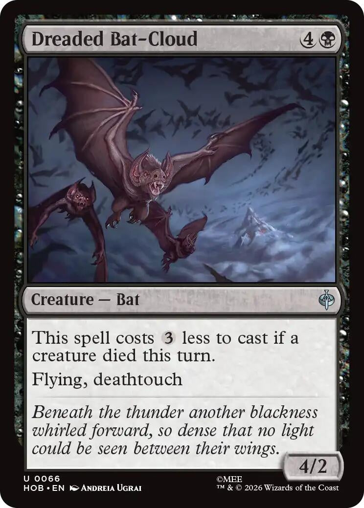Image for Dreaded Bat-Cloud (66) (HOB) - Magic: The Gathering