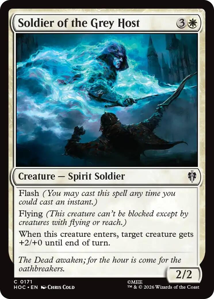 Image for Soldier of the Grey Host (171) (HOC) - Magic: The Gathering