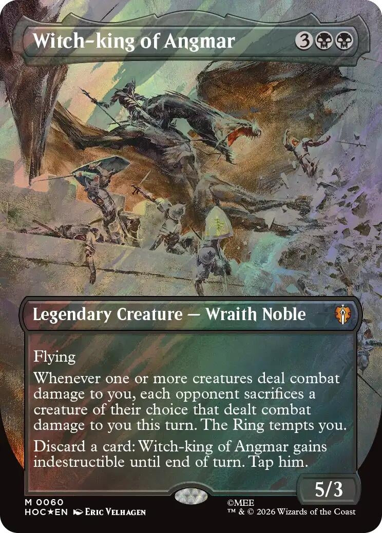 Image for Witch-king of Angmar (Borderless) (Surge Foil) (60) (HOC) - Magic: The Gathering