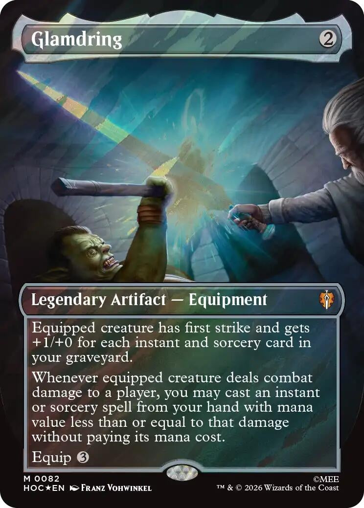 Image for Glamdring (Borderless) (Surge Foil) (82) (HOC) - Magic: The Gathering