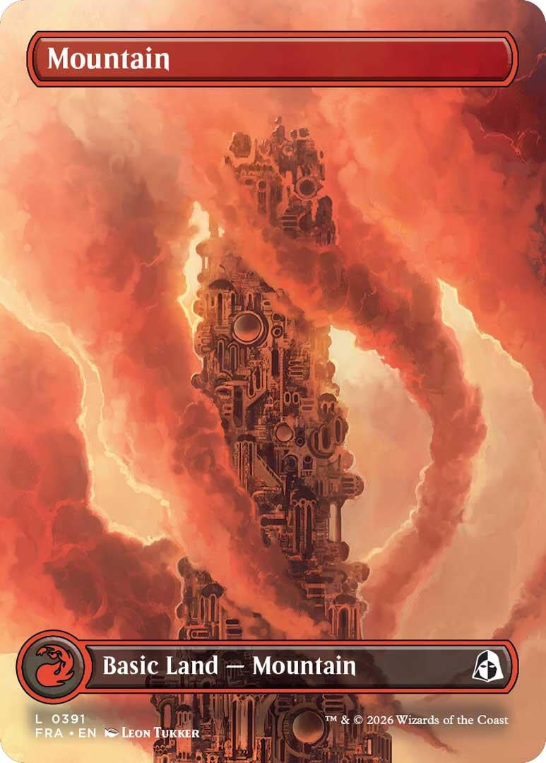 Image for Mountain (Borderless) (0391) (391) (FRA) - Magic: The Gathering