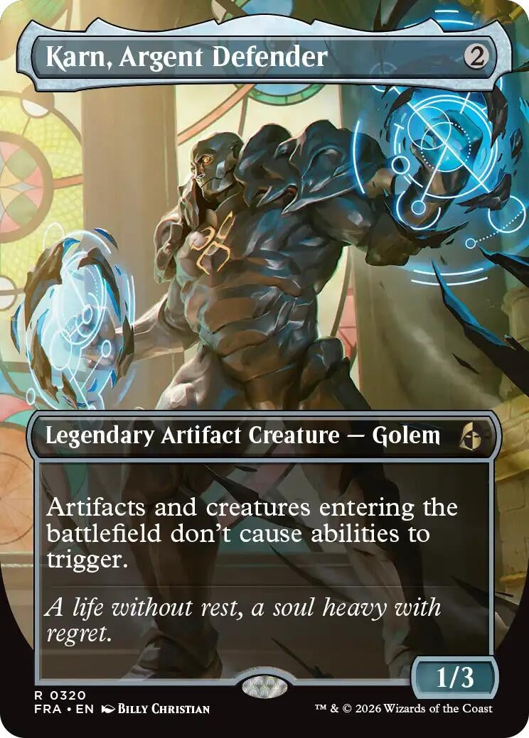 Image for Karn, Argent Defender (Borderless) (320) (FRA) - Magic: The Gathering