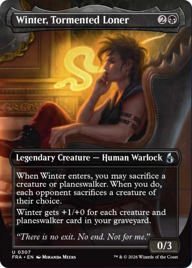 Image for Winter, Tormented Loner (Borderless) (307) (FRA) - Magic: The Gathering