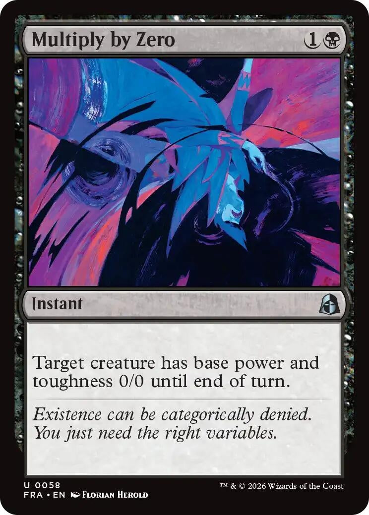 Image for Multiply by Zero (58) (FRA) - Magic: The Gathering