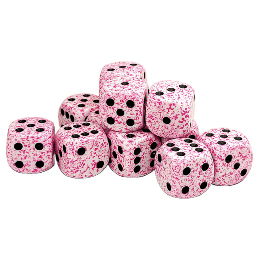 Chessex 16MM D6 Dice - Speckled - Pink